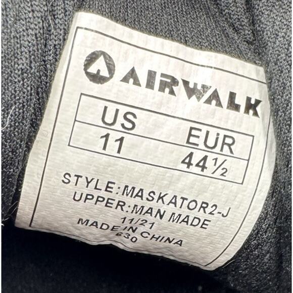 Airwalk Maskator-2 J Skateboarding Shoes Black Leather Men’s Size 11 - Picture 6 of 7